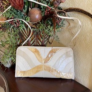 Vintage snakeskin clutch